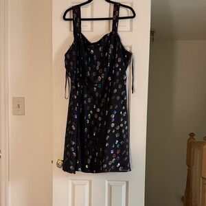 City Studio Black Dress with Multicolor Accents